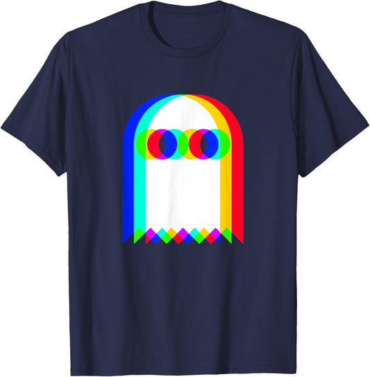 RGB fantôme, Icône Pop, Video Gamer, RVB coloré, 80's, rétro T-Shirt - T-Shirt | Navy