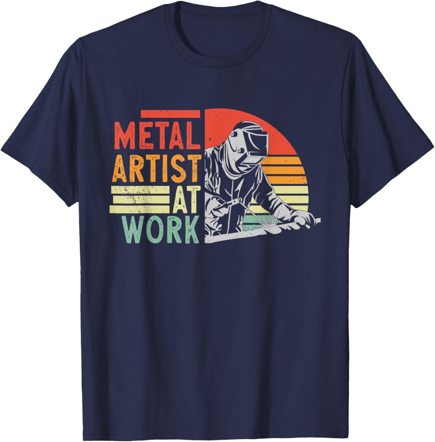 Welder Welding Metal Worker T-Shirt - T-Shirt | Navy
