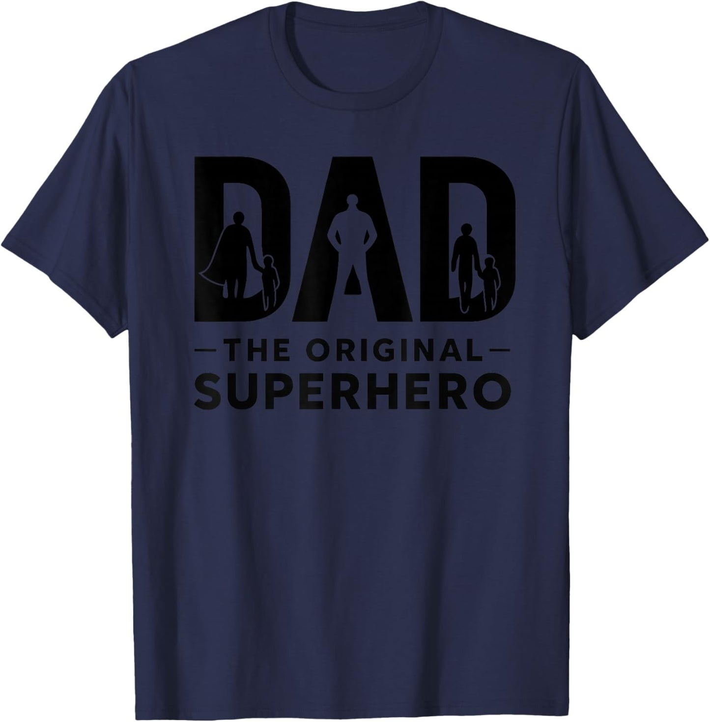 Superdad Papa Super-héros drôle T-Shirt - T-Shirt | Navy