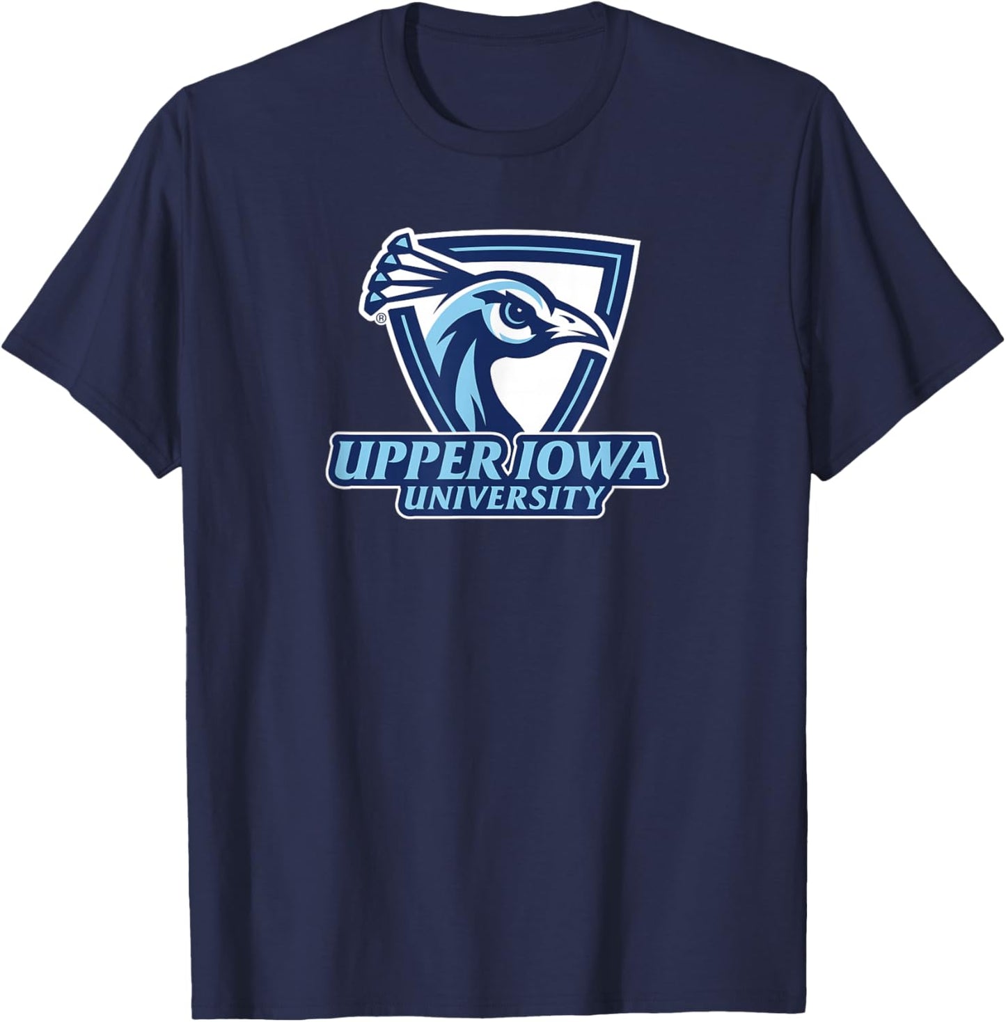 Upper Iowa University Peacocks Primary Logo T-Shirt - T-Shirt | Navy