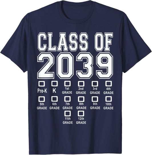 Class of 2039 Grow with me Shirt T-Shirt - T-Shirt | Navy