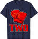 Kids Boxing 2nd Birthday Two Years Old Birthday Party Kids T-Shirt - T-Shirt | Navy