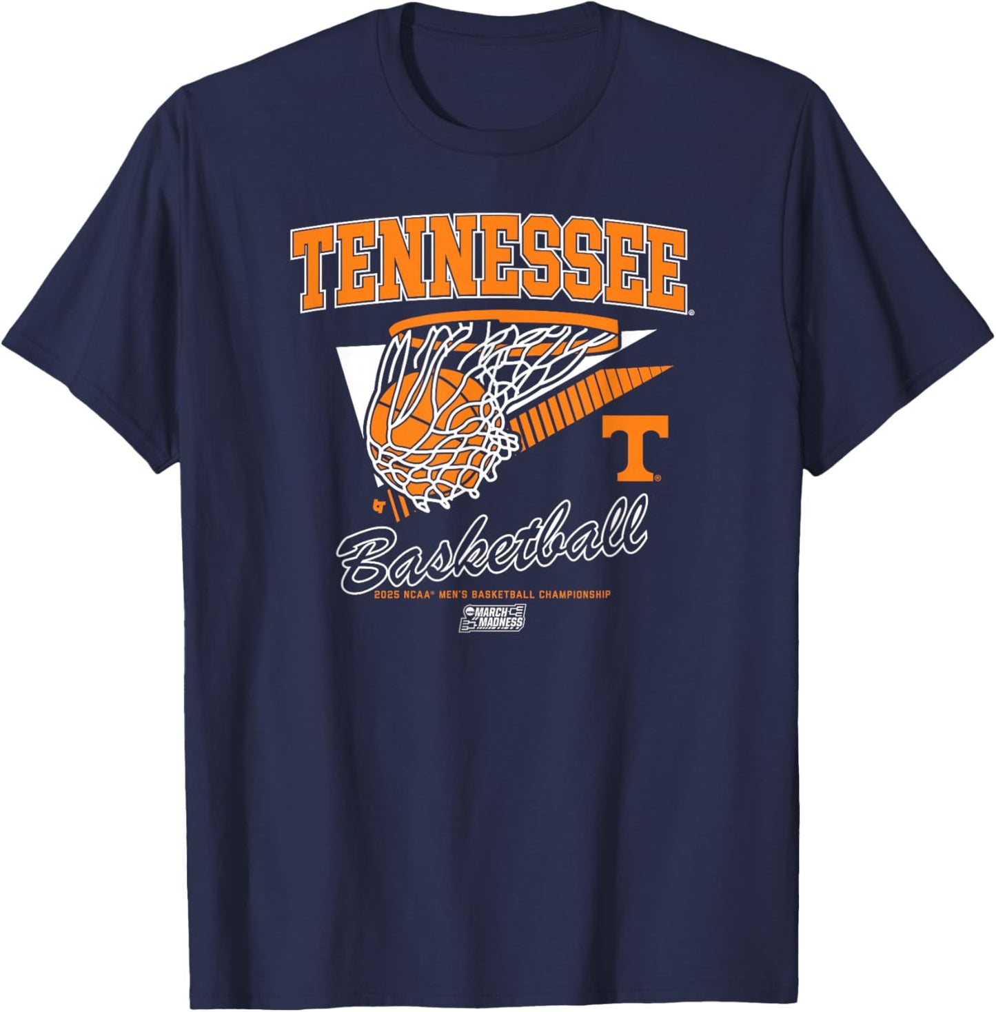 Tennessee Volunteers Basketball: 2025 March Madness NCAA T-Shirt - T-Shirt | Navy
