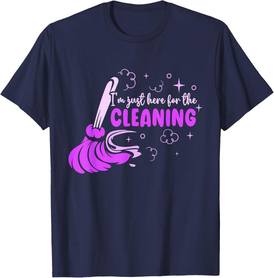 Housekeeping Manager Housekeeper Gift , Women's Adults, Black, Small, Short Sleeve, , , Letter Print, Household, Modern, Casual, All Seasons, Vacuum Cleaner Theme T-Shirt - T-Shirt | Navy