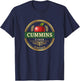Cummins Cider Vintage Logo Funny Adult Humor Apple Label T-Shirt - T-Shirt | Navy