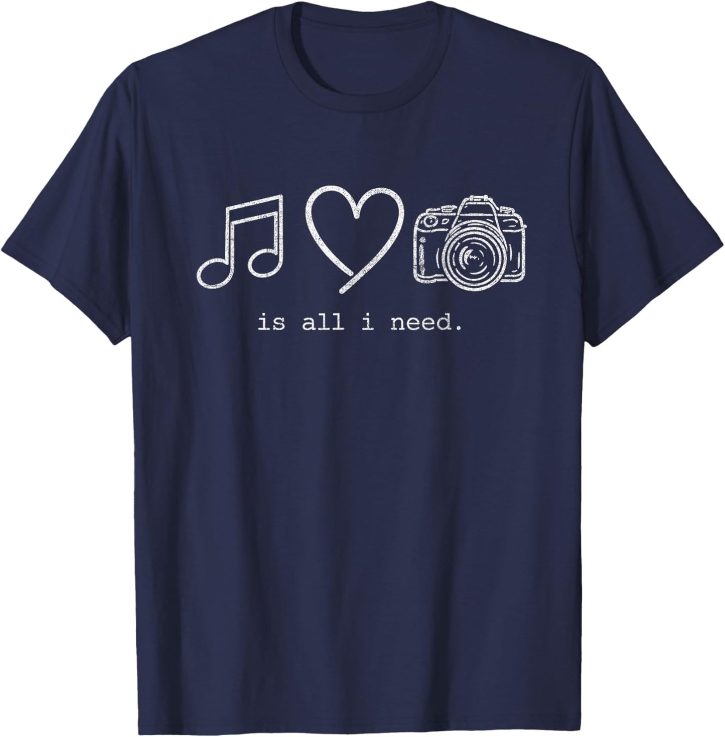 Photographe Musique Love Camera is All I Need Photographie Hommes T-Shirt - T-Shirt | Navy