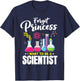 forget princess i want to be a scientist Funny STEM Girls T-Shirt - T-Shirt | Navy