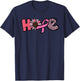 Breast Cancer Hope Ribbon Sunflower Awareness Women Kids Men T-Shirt - T-Shirt | Navy