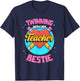 Teacher Twins Day Twinning With My Teacher Bestie T-Shirt - T-Shirt | Navy