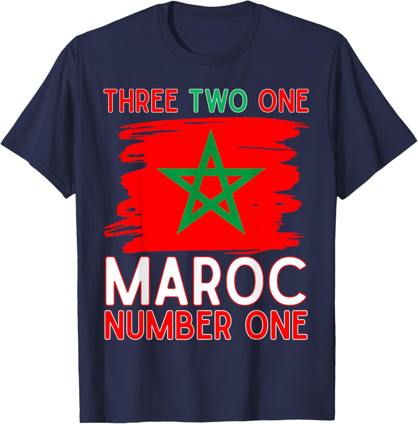 Drapeau du Maroc Supporter de Football marocain pour Homme, Femme, Enfant T-Shirt - T-Shirt | Navy