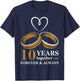 10th Wedding Anniversary Shirt for Couple - 10 Years Wedding T-Shirt - T-Shirt | Navy