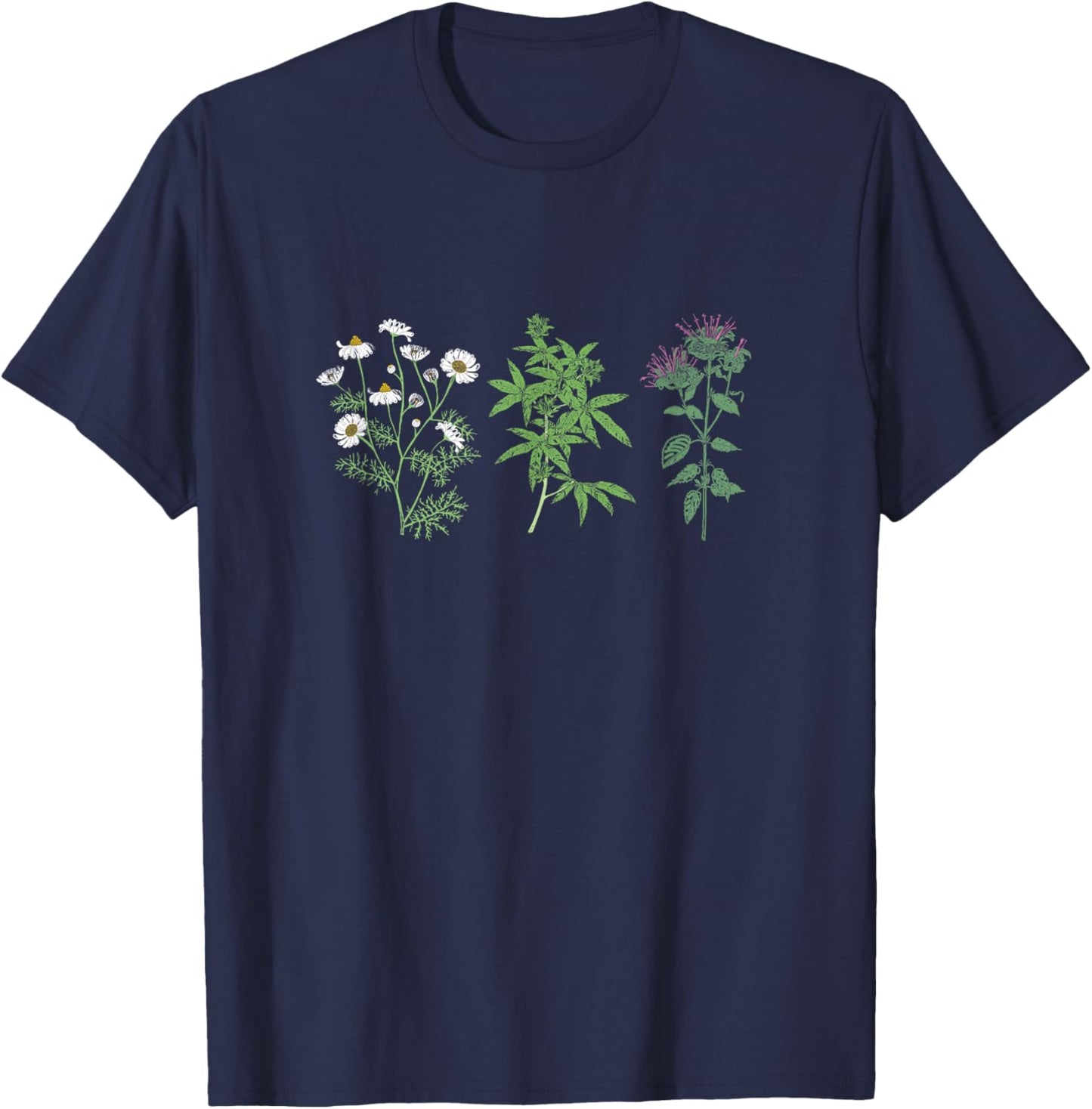 Vintage Botanical Beautiful Flower Lover Pun Gardener T-Shirt - T-Shirt | Navy