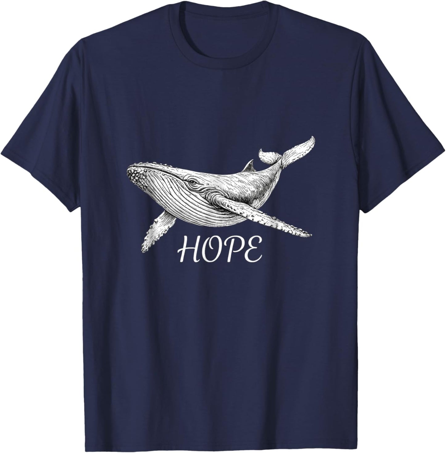 Buckelwal Hope Design Walrettung Ostsee T-Shirt - T-Shirt | Navy