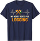 Tree Cutting Arborist Tree Cutter Woodsman Heart Logger T-Shirt - T-Shirt | Navy