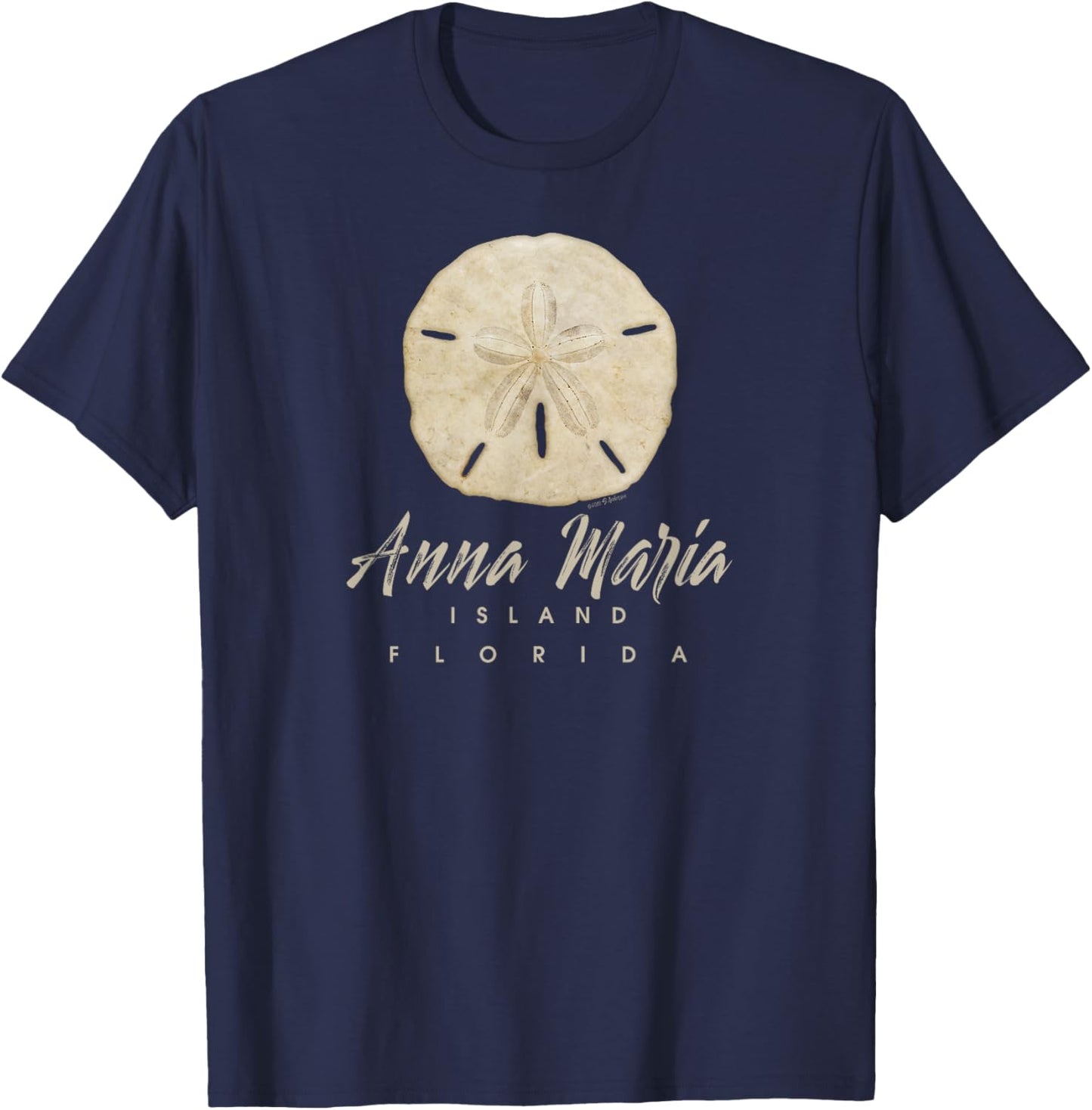 Anna Maria Island, Florida Shelling Gift Souvenir SandDollar T-Shirt - T-Shirt | Navy