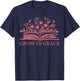 Retro Grow In Grace Wildflower Book Christian Bible Verse T-Shirt - T-Shirt | Navy