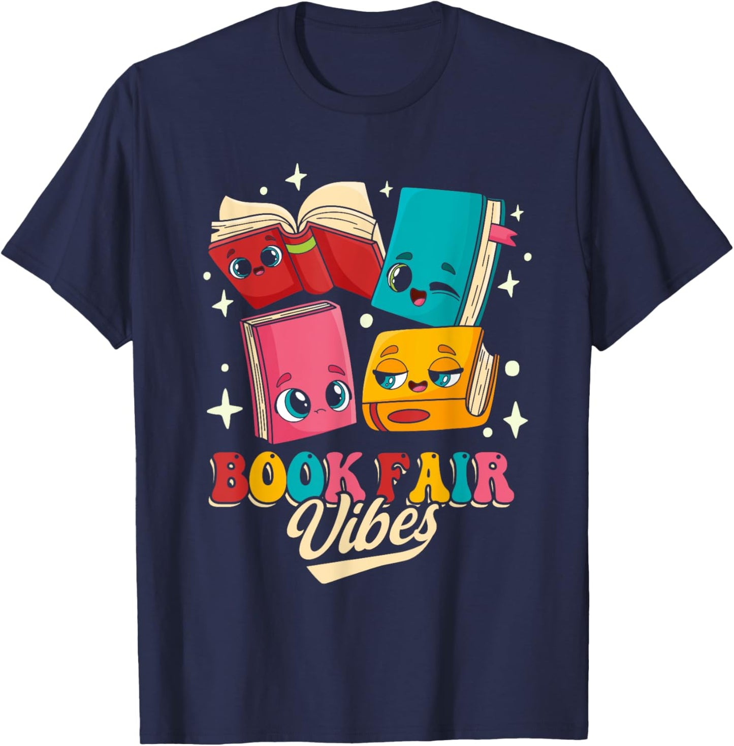 Book Fair Vibes T-Shirt - T-Shirt | Navy