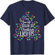 My Favorite Color Is Christmas Lights Funny Xmas Family T-Shirt - T-Shirt | Navy