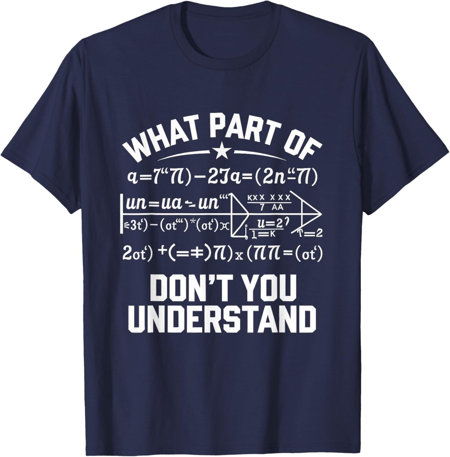 What Part Of Don't You Understand Math Teacher T-Shirt - T-Shirt | Navy