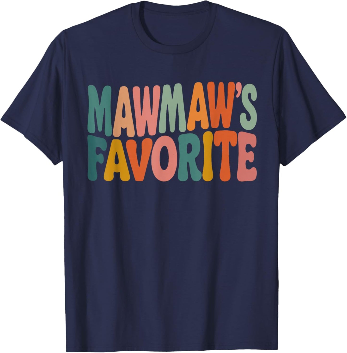 Mawmaw’S Favorite Funny Grandparent Grandchild Vintage T-Shirt - T-Shirt | Navy