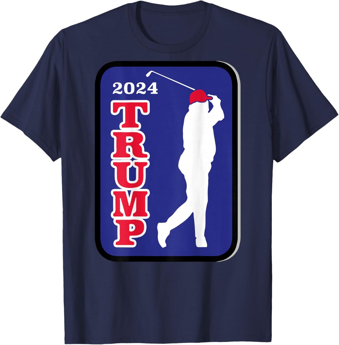 Trump 2024 Golf (on back) T-Shirt - T-Shirt | Navy