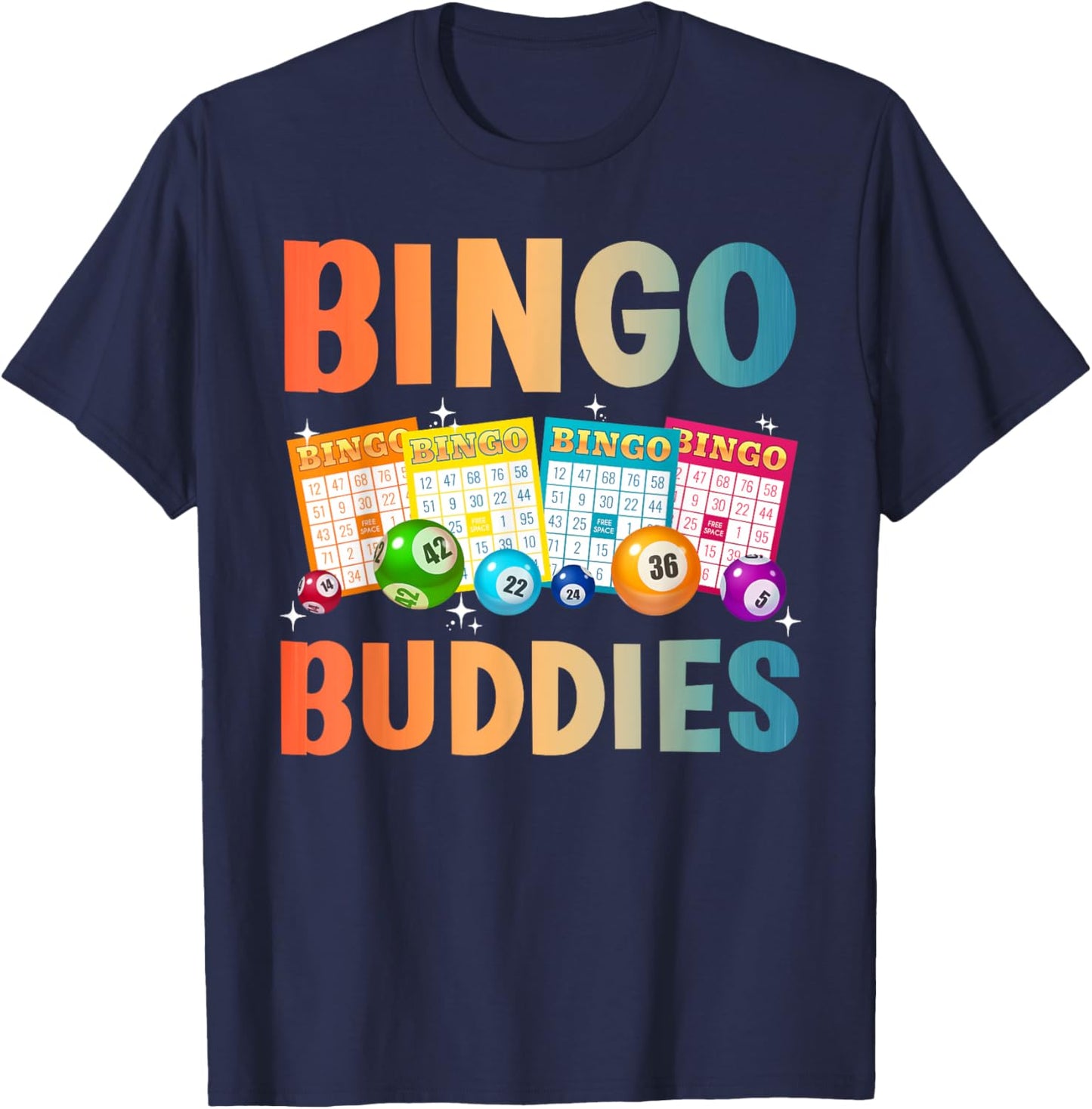 Bingo Buddies Design Women Bingo Lover Bingo Player T-Shirt - T-Shirt | Navy