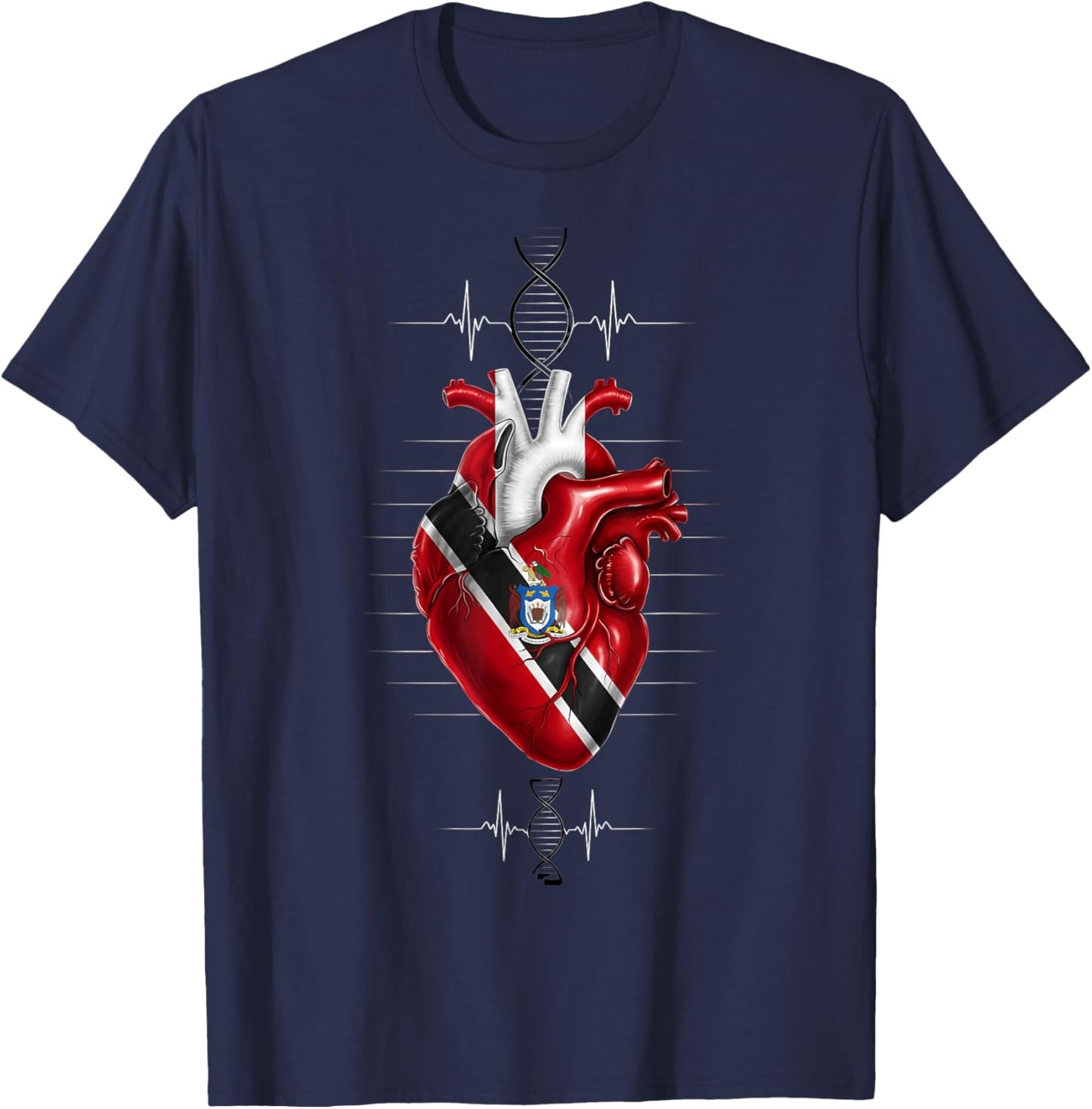 Trinidad and Tobago Flag Trini Flag Roots Trinidadian T-Shirt - T-Shirt | Navy