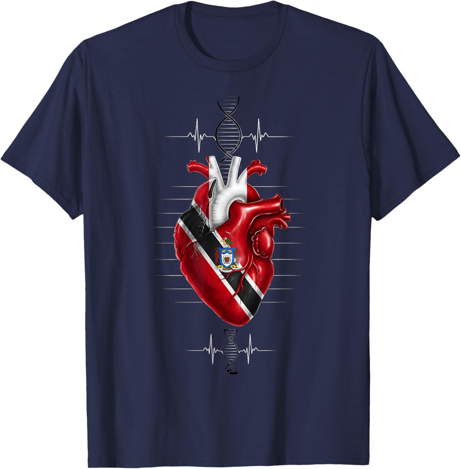Trinidad and Tobago Flag Trini Flag Roots Trinidadian T-Shirt - T-Shirt | Navy