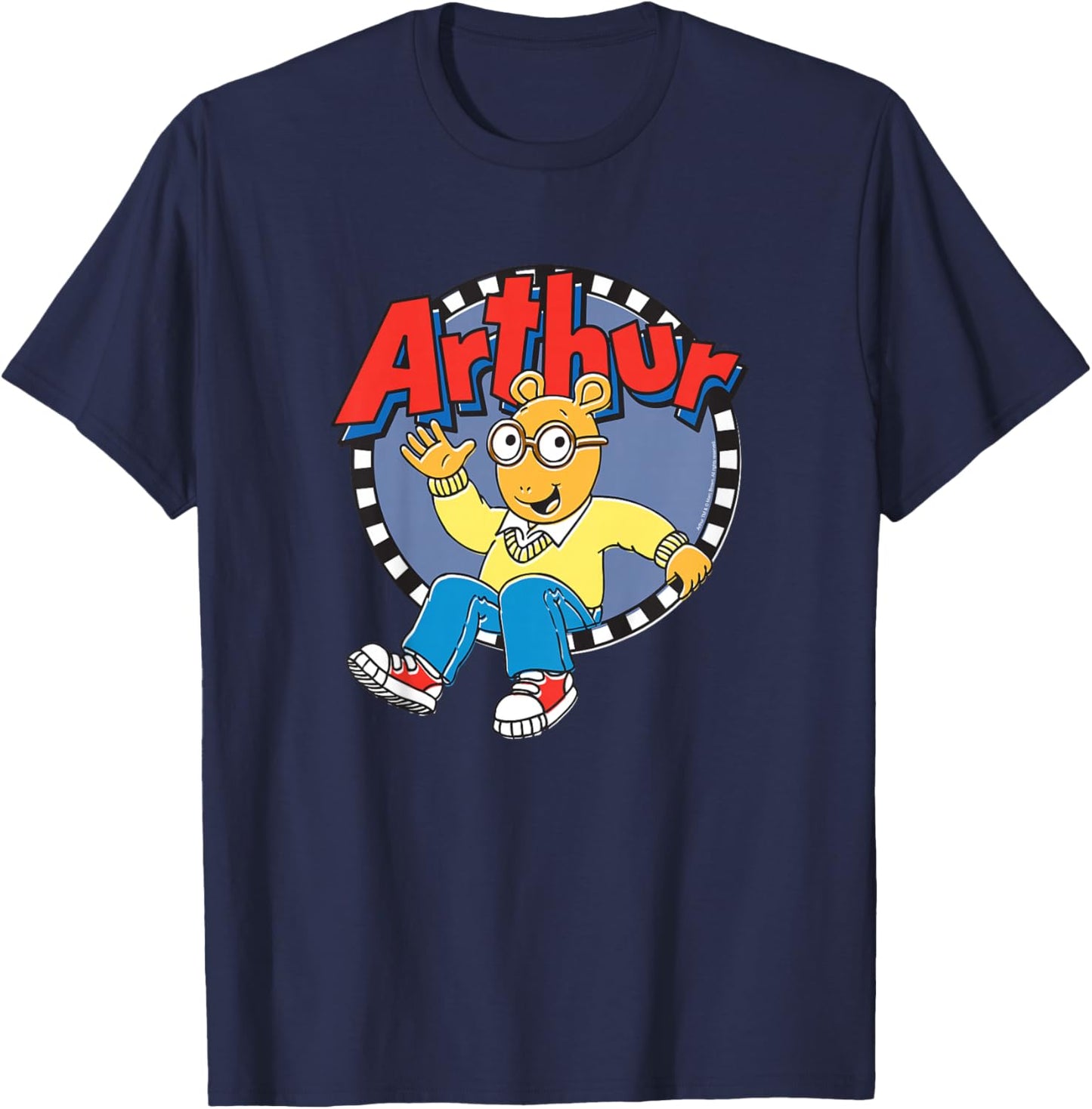 Kids Arthur Round Logo Cartoon T-Shirt - T-Shirt | Navy