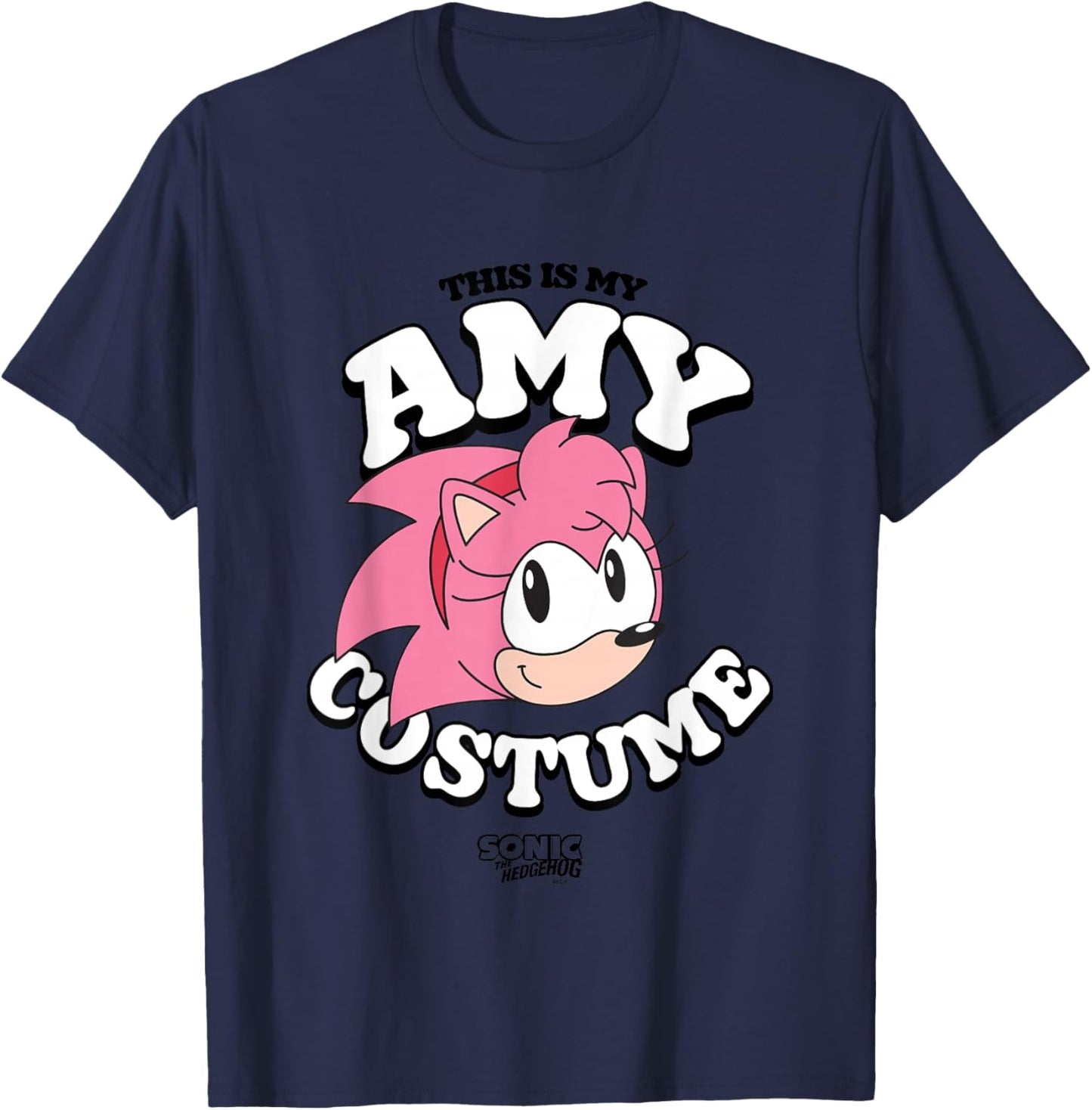 Sonic The Hedgehog Halloween This Is My Amy Retro Costume T-Shirt - T-Shirt | Navy