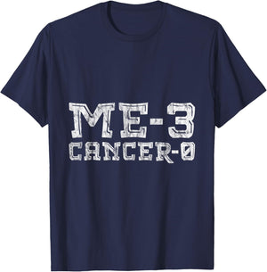 Me 3 Cancer 0 Survivor Inspiration Journey T-Shirt - T-Shirt | Navy