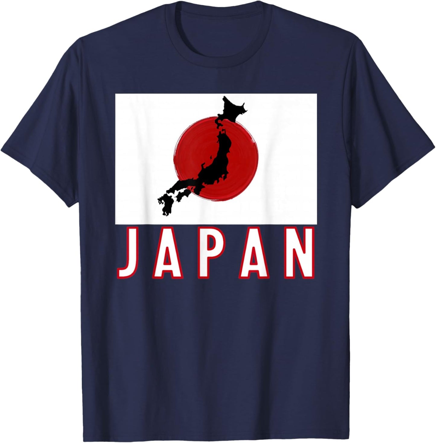 Flag of Japan Patriotic Men Women Children Japanese T-Shirt - T-Shirt | Navy