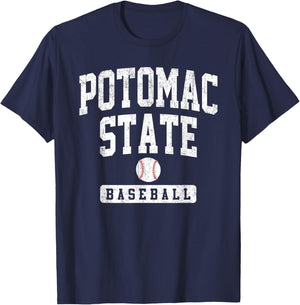 Potomac State College Baseball Arch Vintage Design Men Women T-Shirt - T-Shirt | Navy