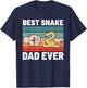 Best Snake Dad Ever Ball Python Owner Father's Day Retro T-Shirt - T-Shirt | Navy