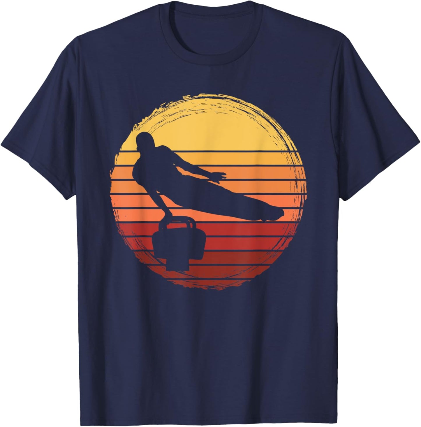 Gymnastics Pommel Horse Guy USA American Flag Sports Team T-Shirt - T-Shirt | Navy
