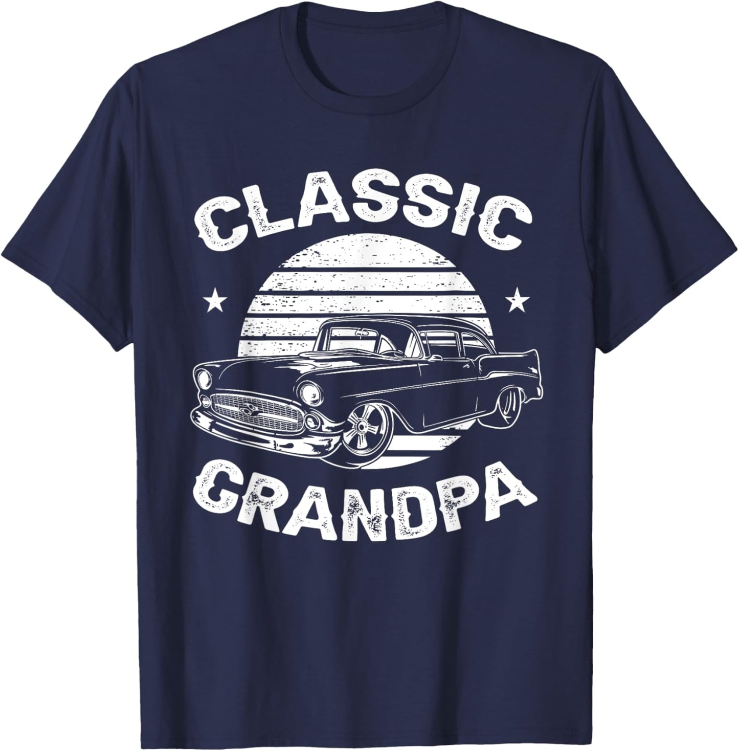 Grandpa Vintage Retro Classic Funny Car Lover Enthusiast T-Shirt - T-Shirt | Navy