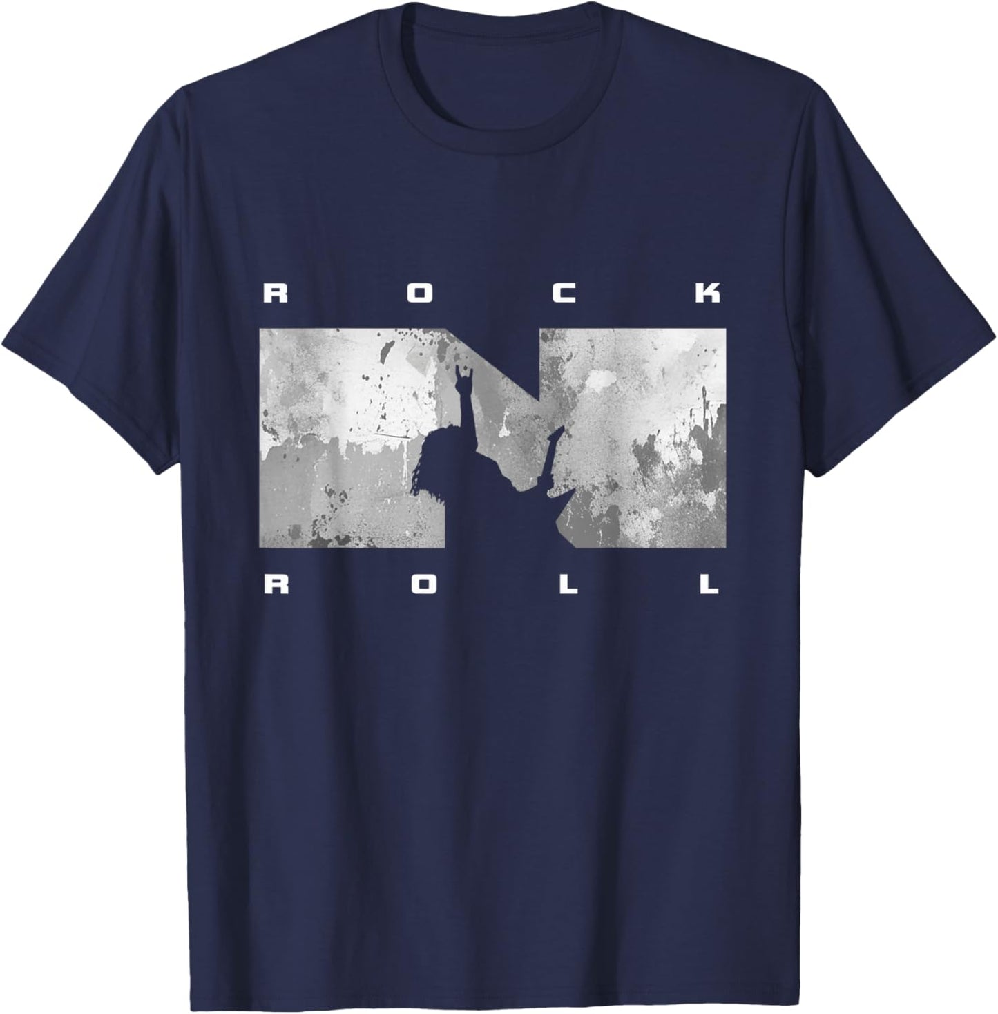 Rock N Roll Guitar T-Shirt - T-Shirt | Navy