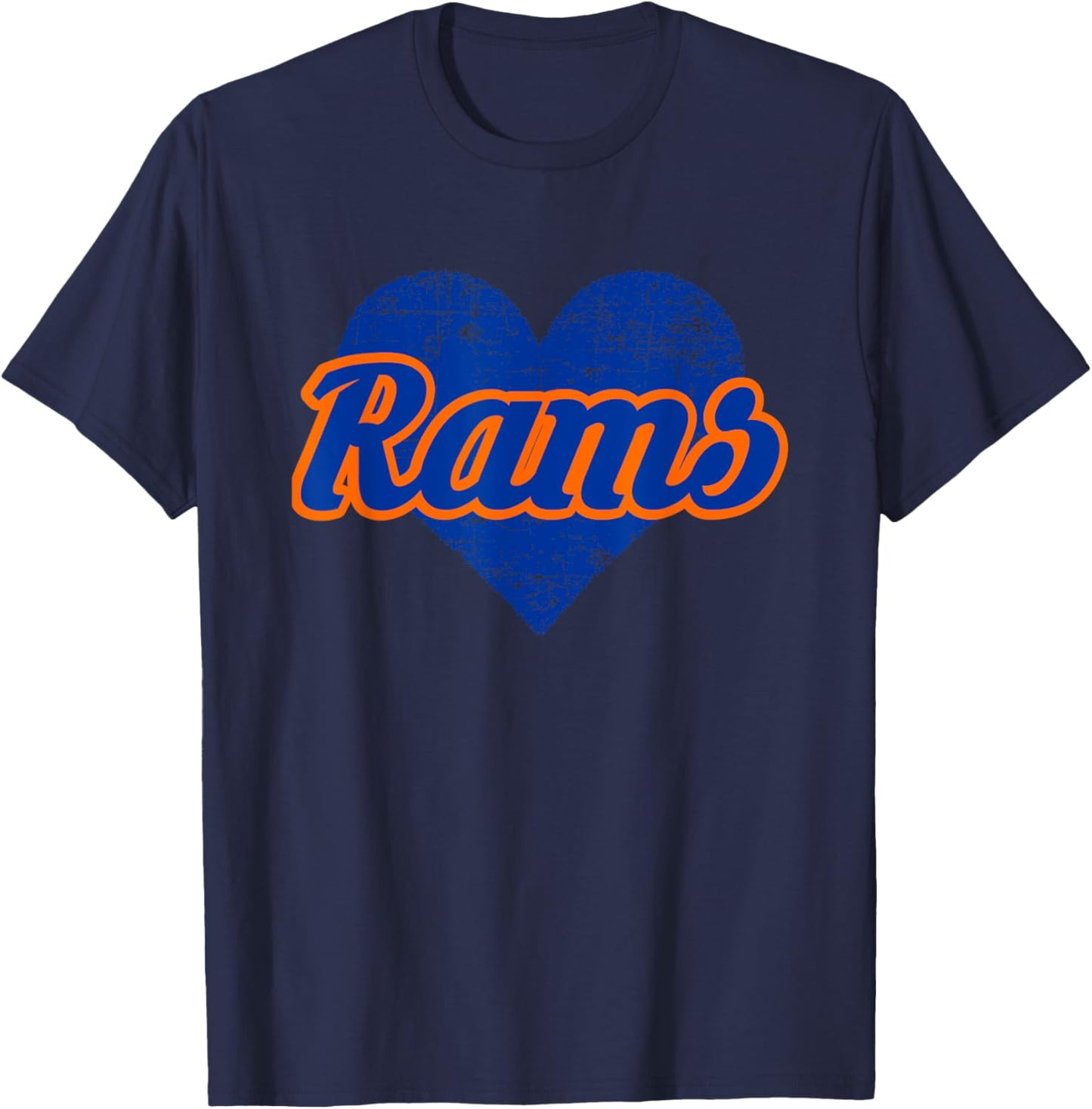 Starmount Rams Over Heart T-Shirt - T-Shirt | Navy