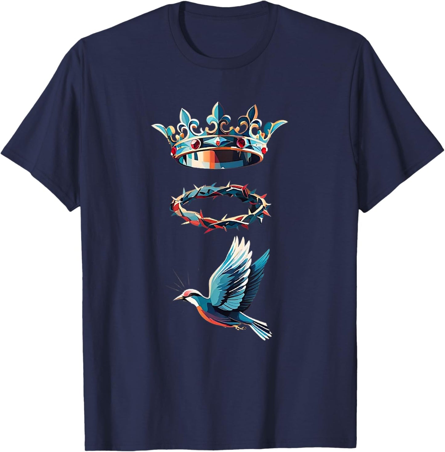 Holy Trinity Father Son and Holy Spirit Catholic T-Shirt - T-Shirt | Navy