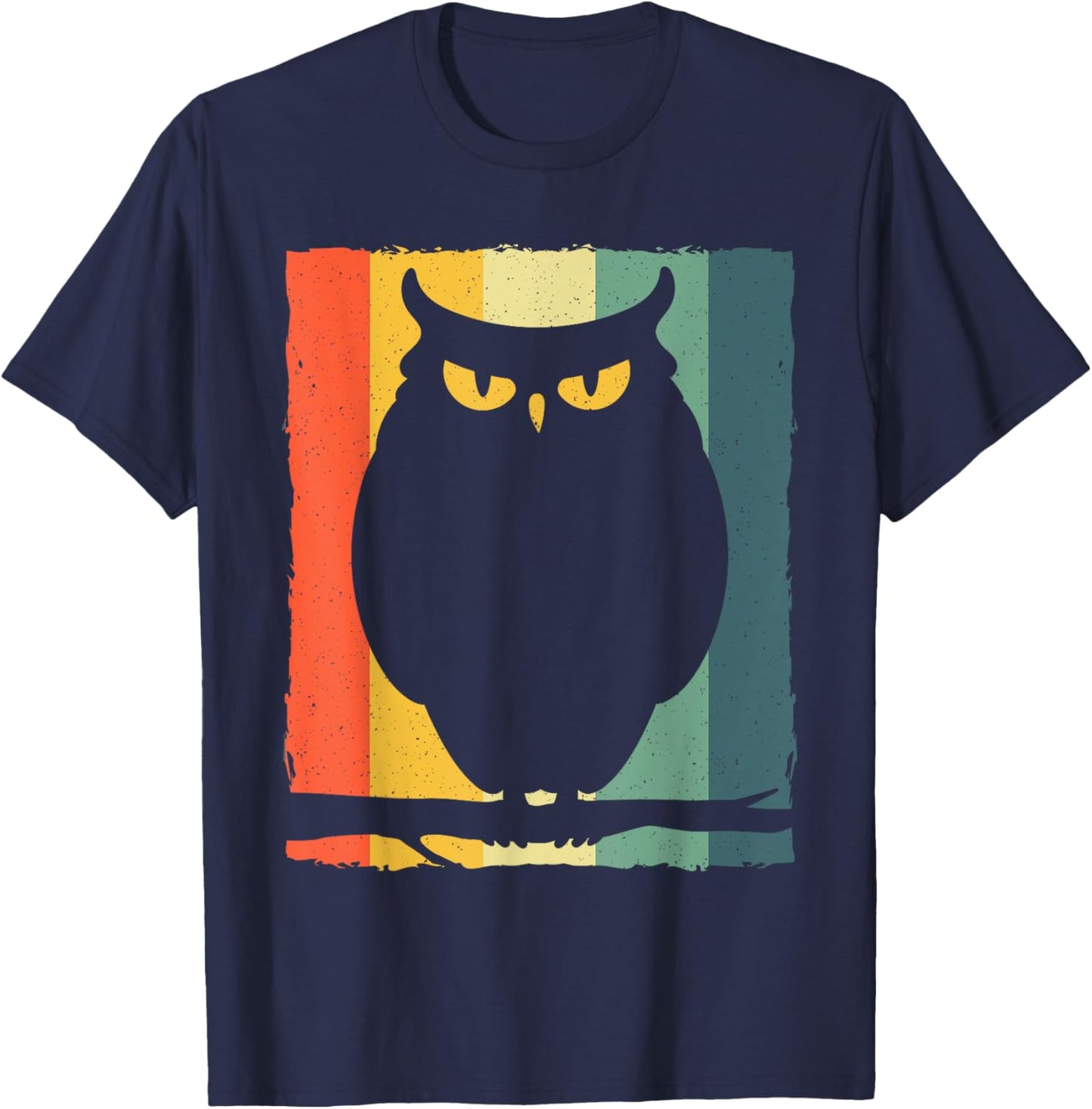 Vintage Owl Art Women Kids Owl Bird Owl Lover T-Shirt - T-Shirt | Navy