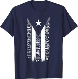 Taino Indian Puerto Rico Pride Boricua Puerto Rican T-Shirt - T-Shirt | Navy