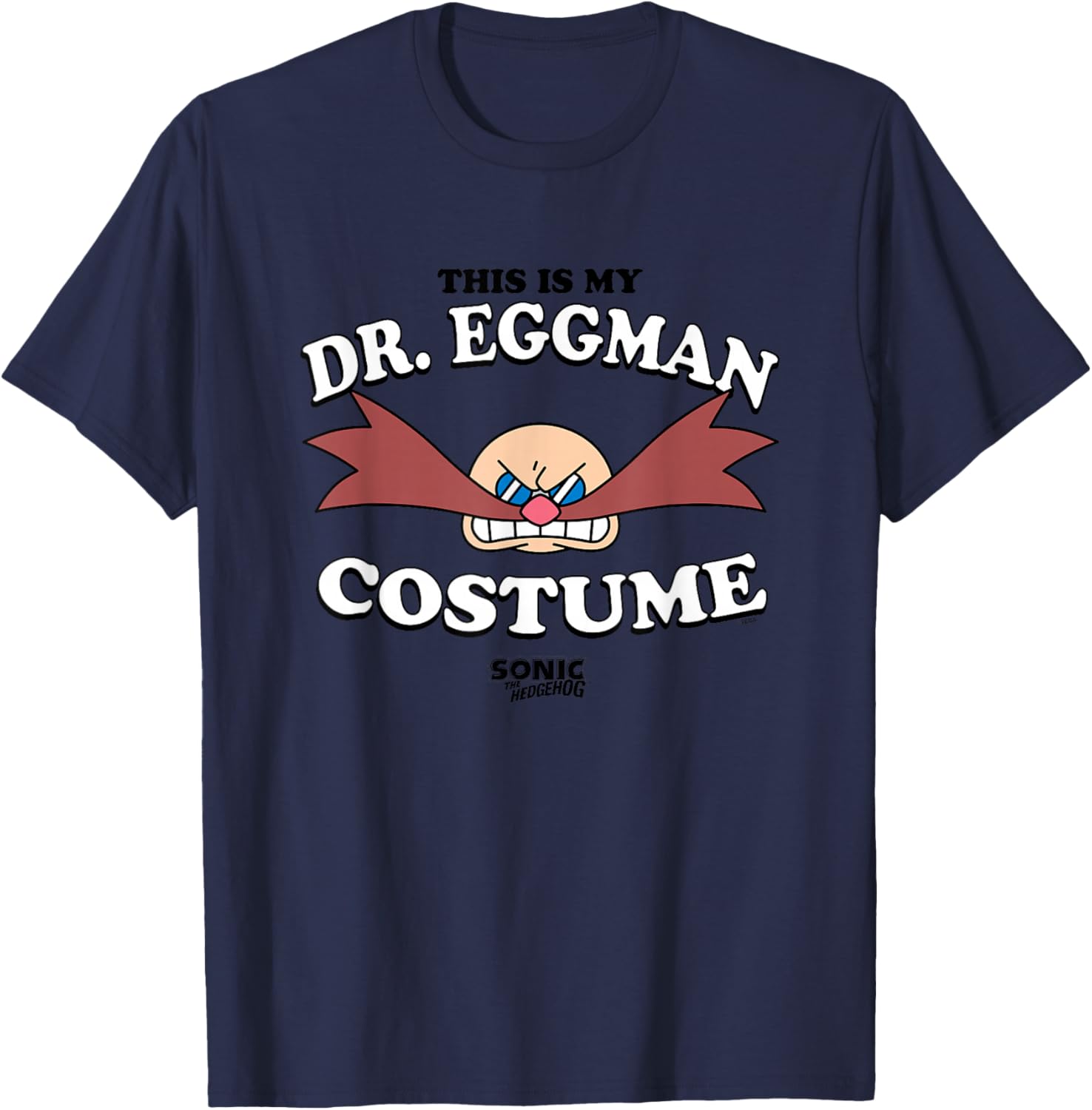 Sonic The Hedgehog Halloween This Is My Eggman Retro Costume T-Shirt - T-Shirt | Navy