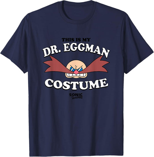 Sonic The Hedgehog Halloween This Is My Eggman Retro Costume T-Shirt - T-Shirt | Navy