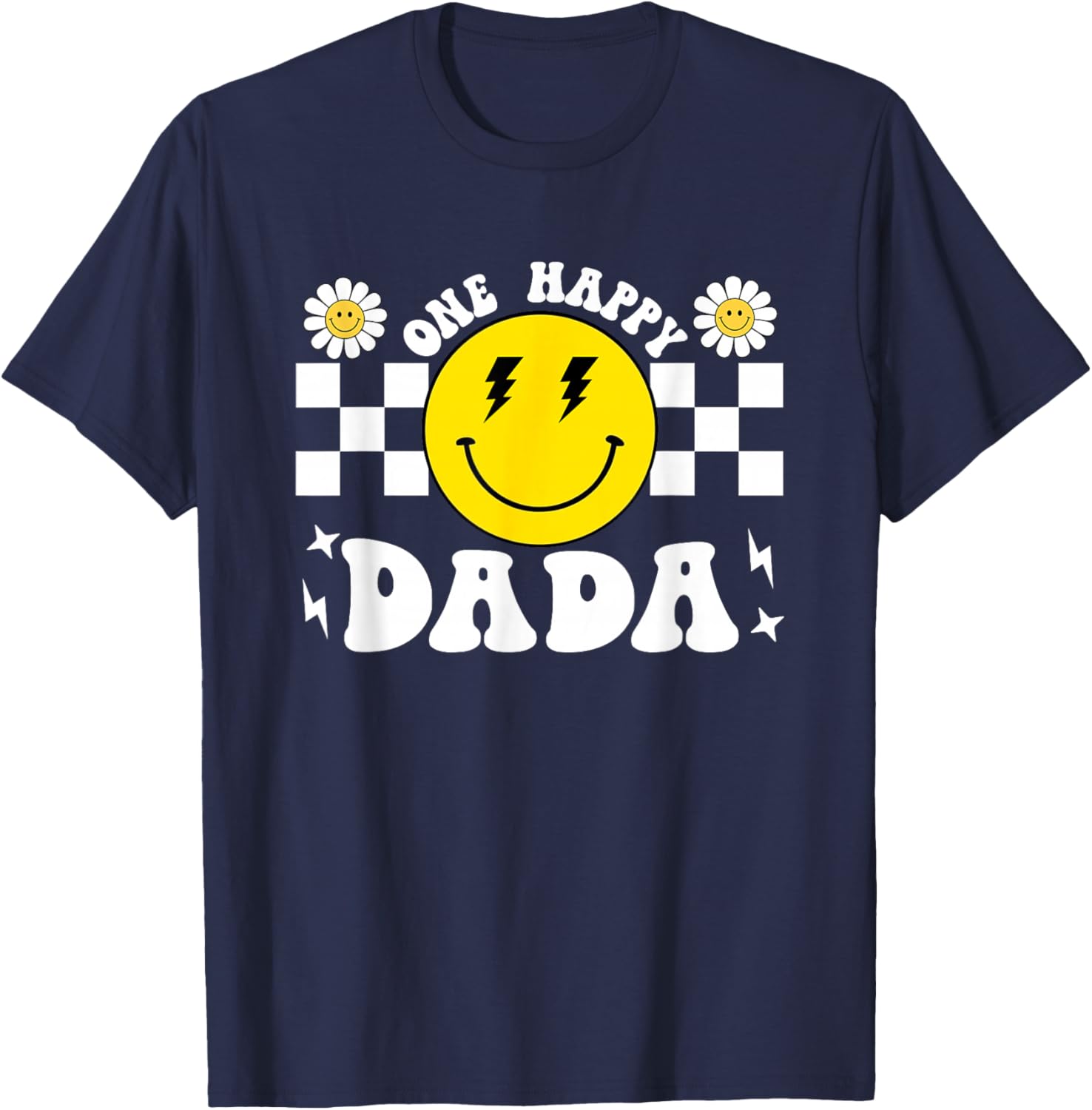 One Happy Dude Dada 1st Birthday Family Matching T-Shirt - T-Shirt | Navy