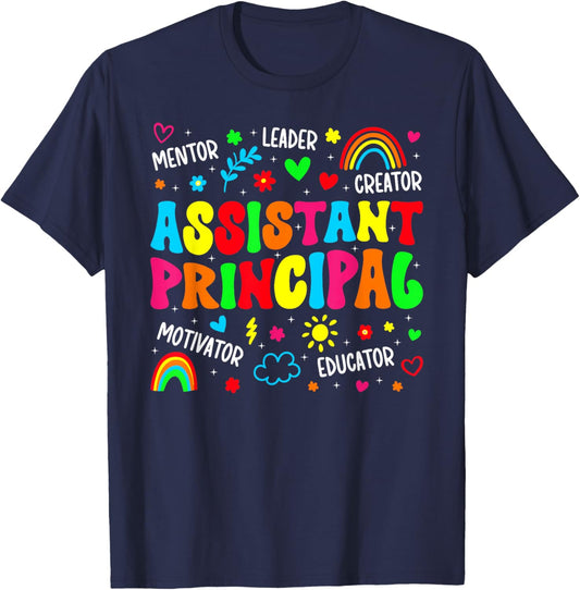 Groovy Assistant Principal Appreciation Assistant Principals T-Shirt - T-Shirt | Navy