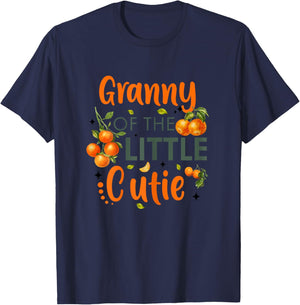 Granny Of The Little Cutie Orange 1st Birthday Party T-Shirt - T-Shirt | Navy