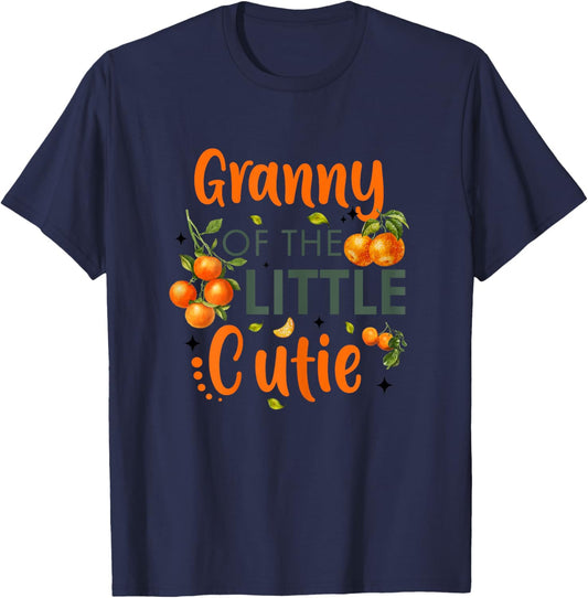 Granny Of The Little Cutie Orange 1st Birthday Party T-Shirt - T-Shirt | Navy