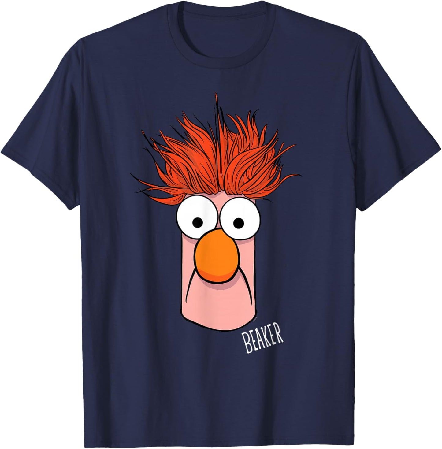 Disney The Muppets Beaker Muppet Labs Big Face T-Shirt - T-Shirt | Navy