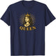 Queen with Beautiful Woman T-Shirt - T-Shirt | Navy
