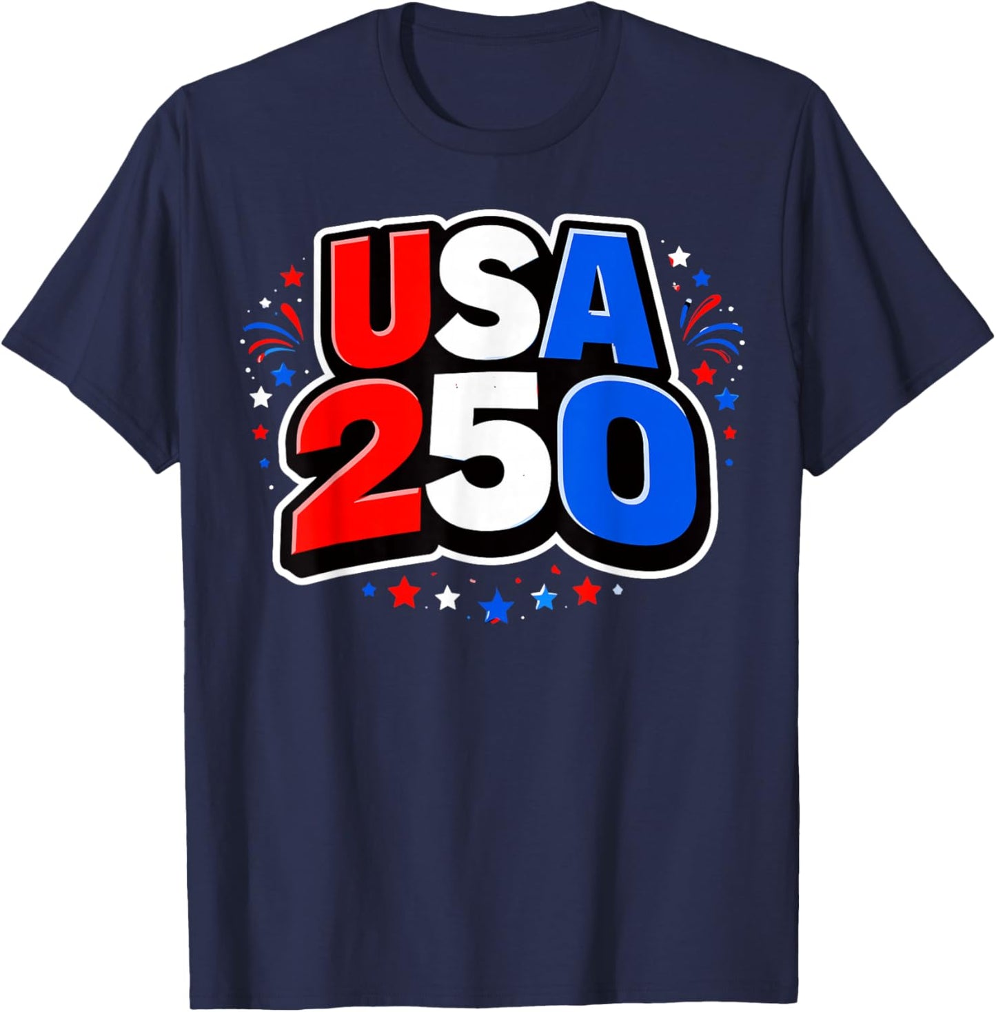 250 Anniversary USA Made in USA 250 Bold and Bright T-Shirt - T-Shirt | Navy